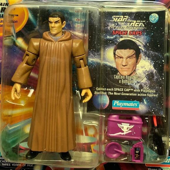 Playmates 1994 Star Trek TNG Captain Picard as a Romulan Action Figure - Picture 7 of 7